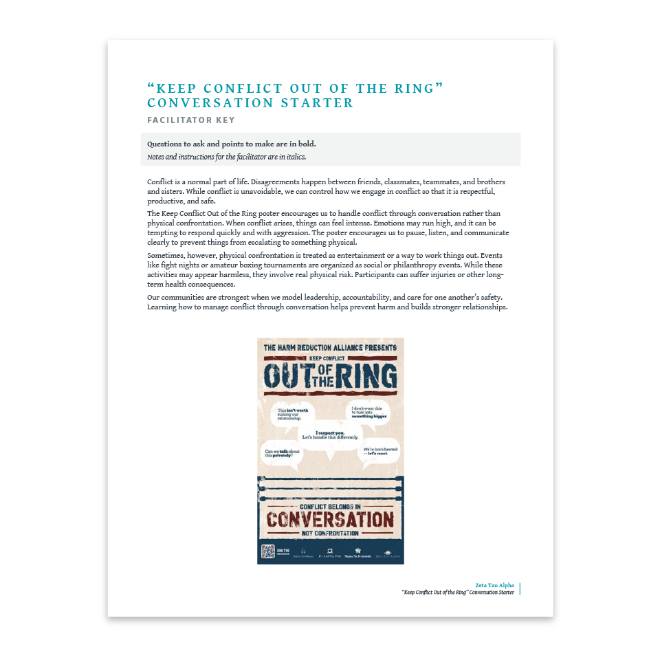 Conflict Resolution — Conversation Starter