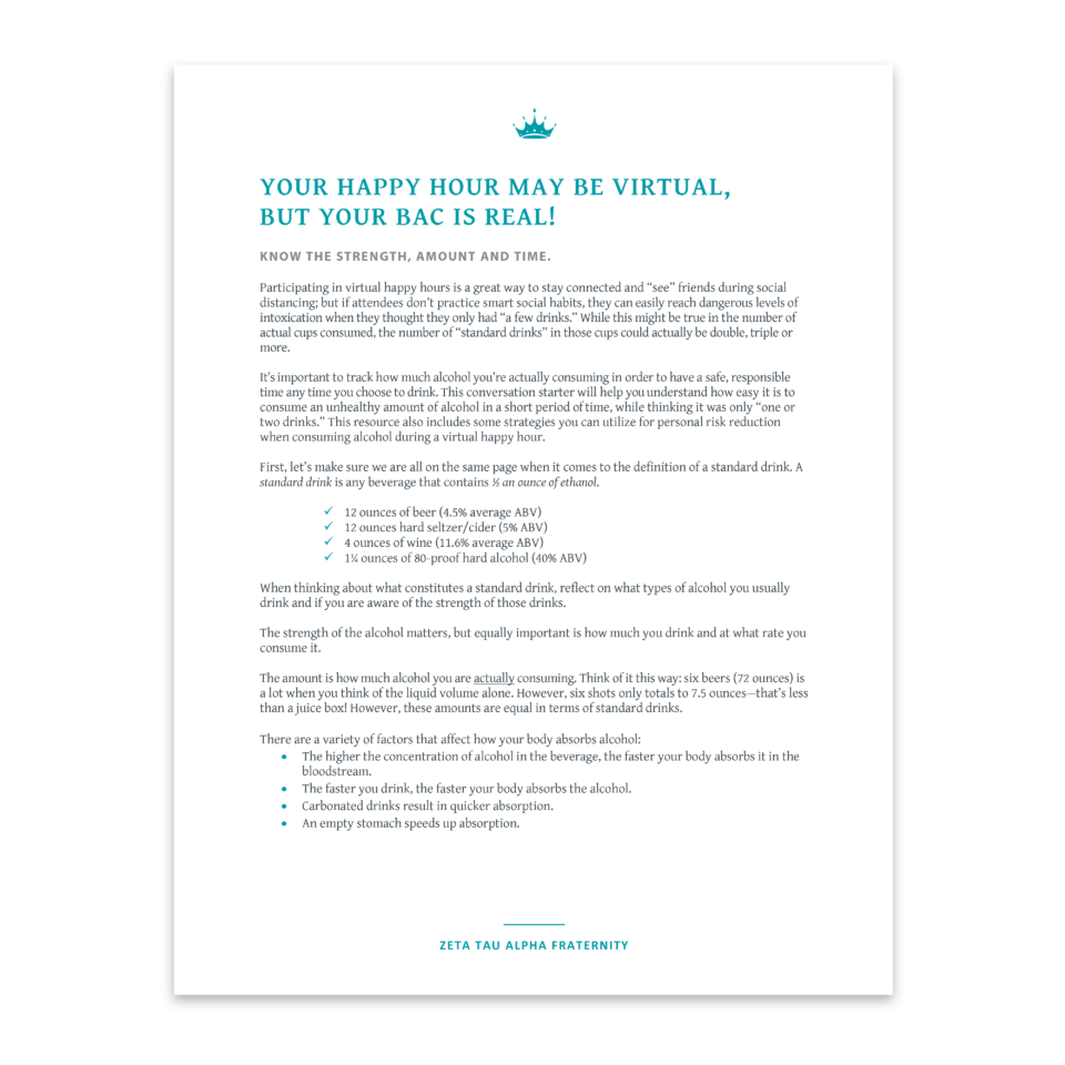 Virtual Happy Hour — Conversation Starter PDF
