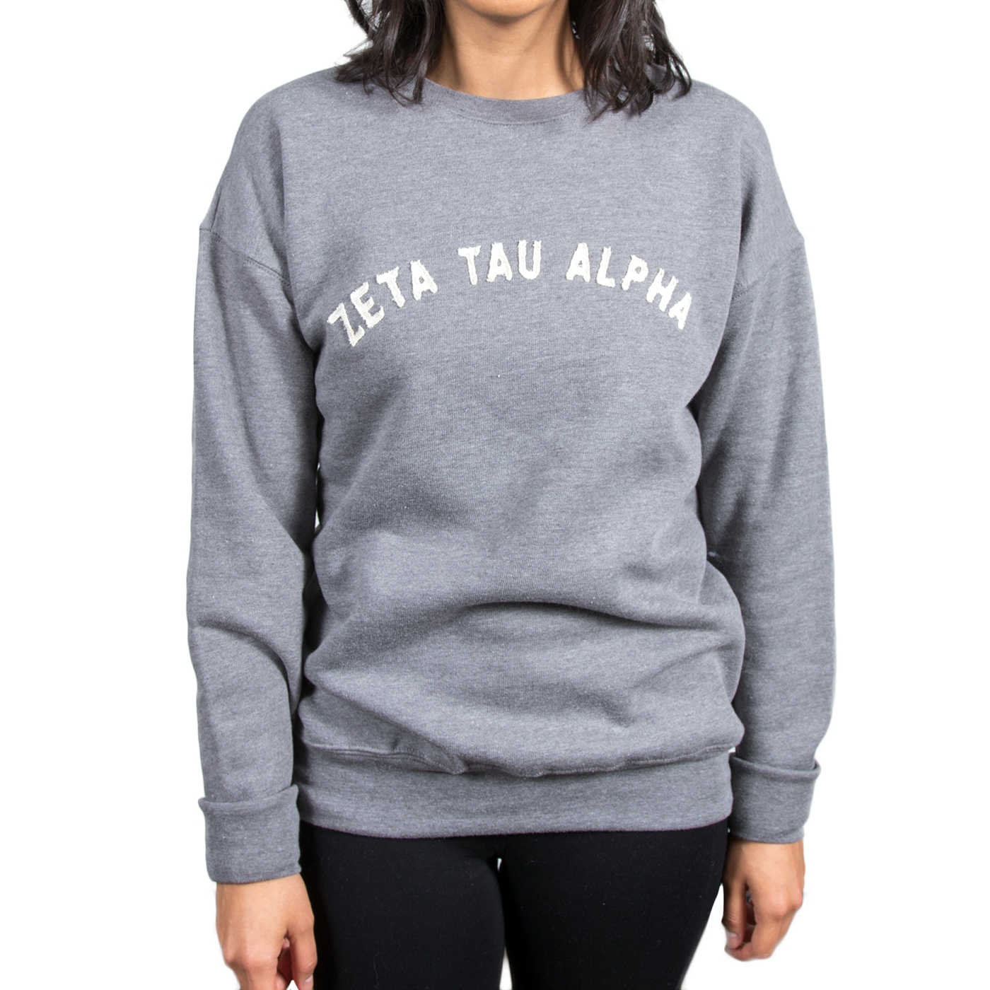 Zeta Tau Alpha Applique Crew Sweatshirt