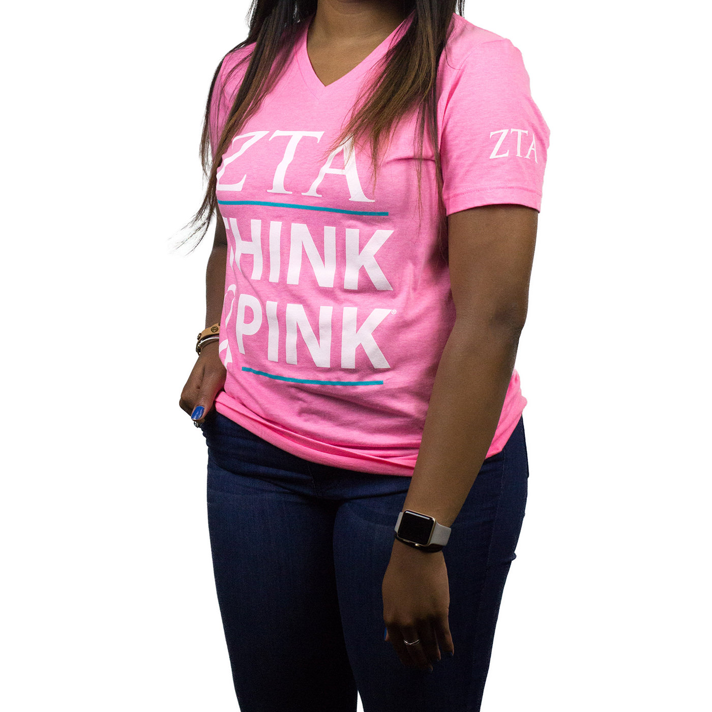 ZTA Volunteer Think Pink® V-neck