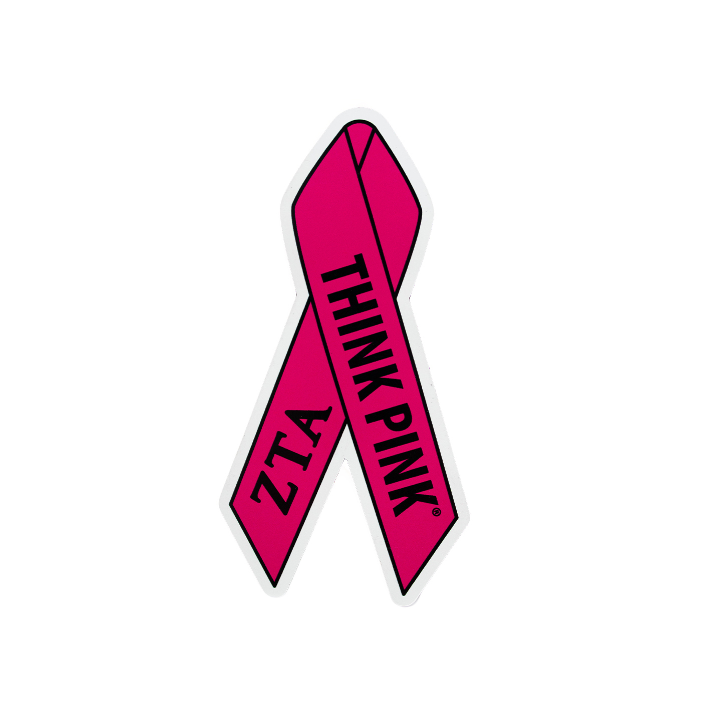 ZTA Think Pink® Ribbon Magnet