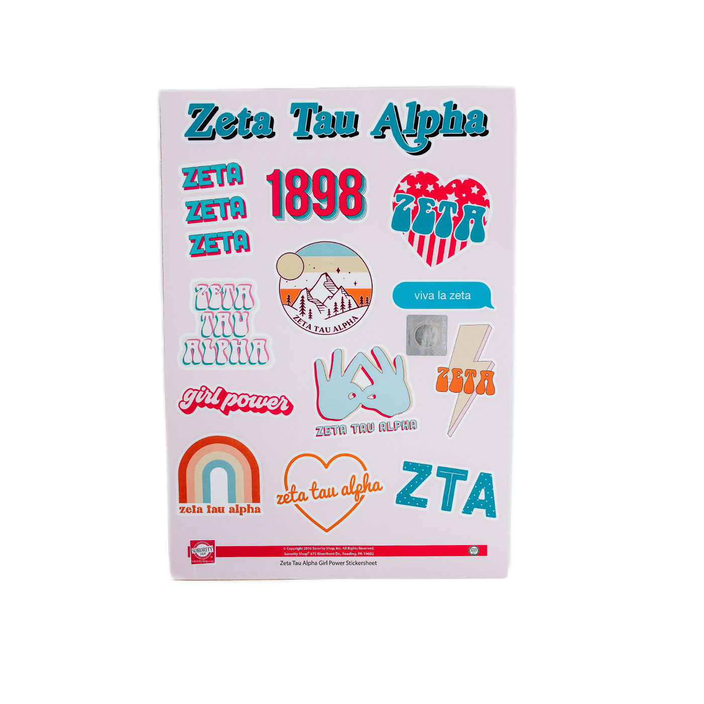 Zeta Tau Alpha Girl Power Sticker Pack