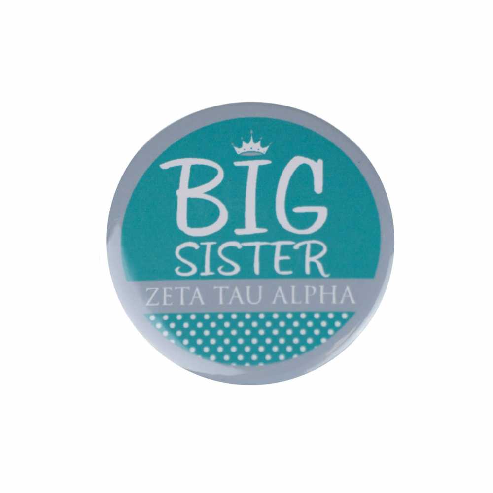 Zeta Tau Alpha Big Sister Polka Dot Button