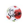 Zeta Tau Alpha Big Sister Floral Button