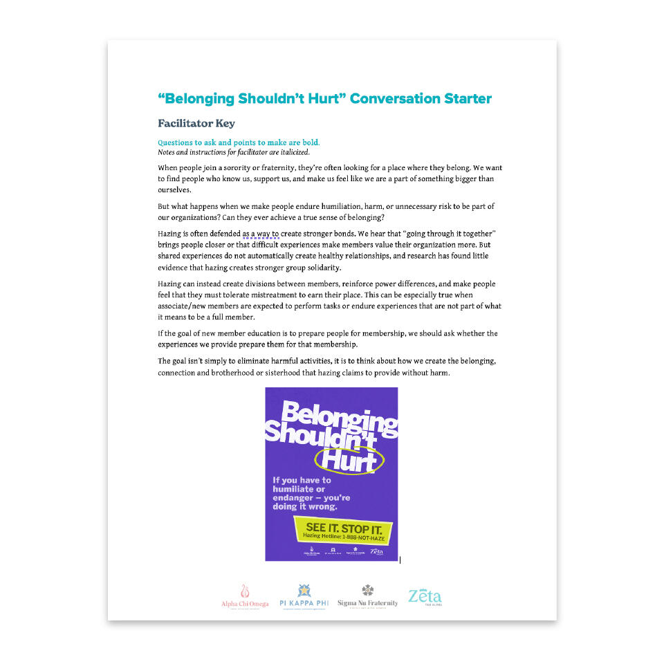 Belonging Shouldn't Hurt - Conversation Starter