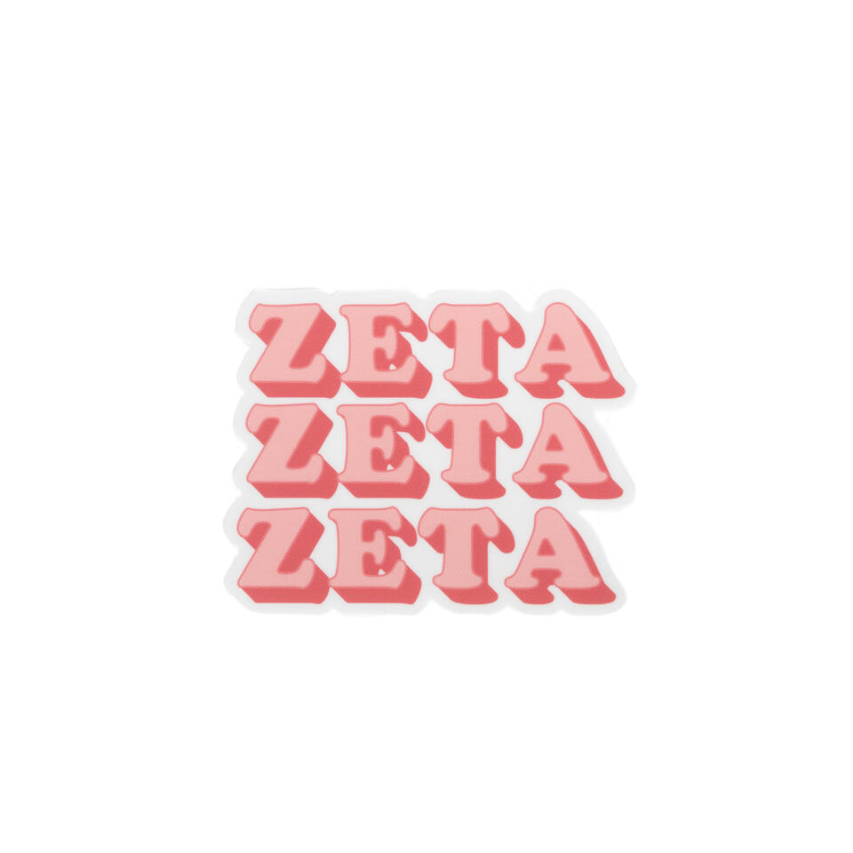 Zeta Pink Stacked Sticker