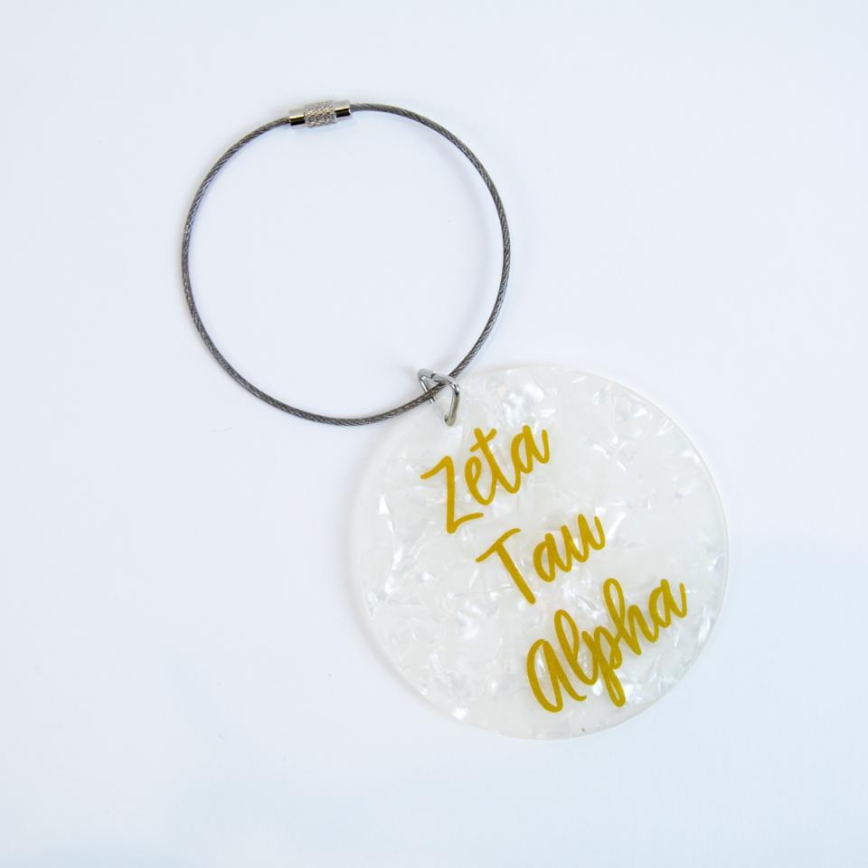 Zeta Tau Alpha Acrylic Luggage Tag
